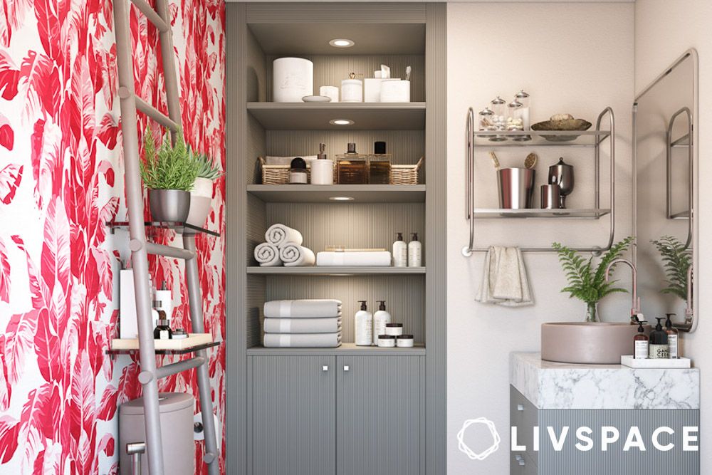 floral wallpaper for bathroom