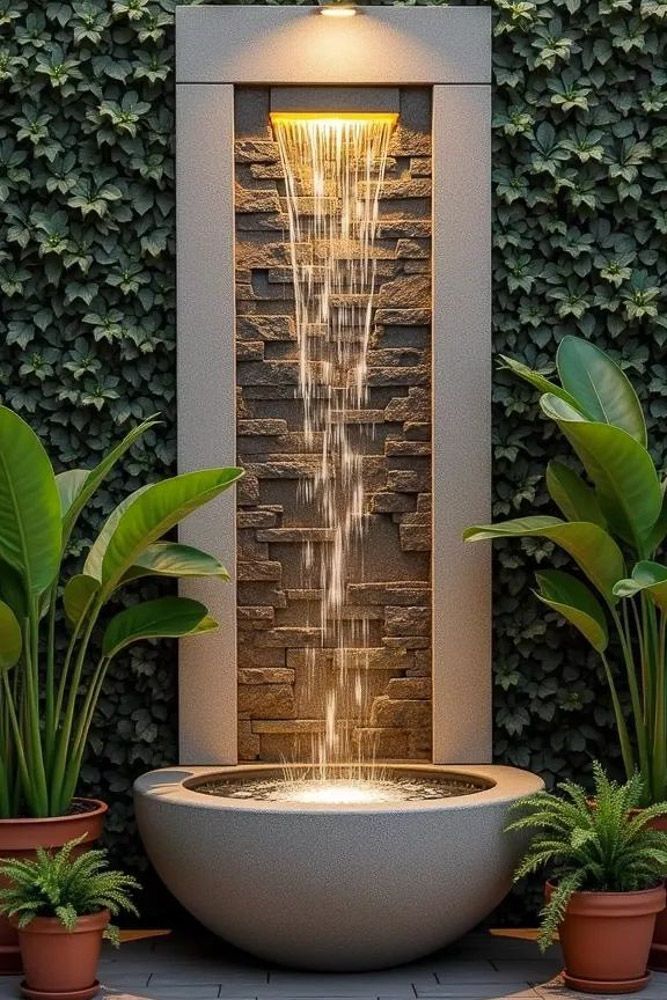 indoor fountain decor for living room
