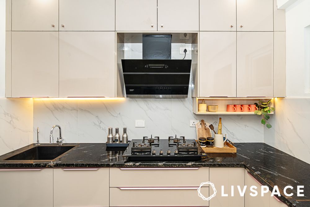 beige modular kitchen cabinets