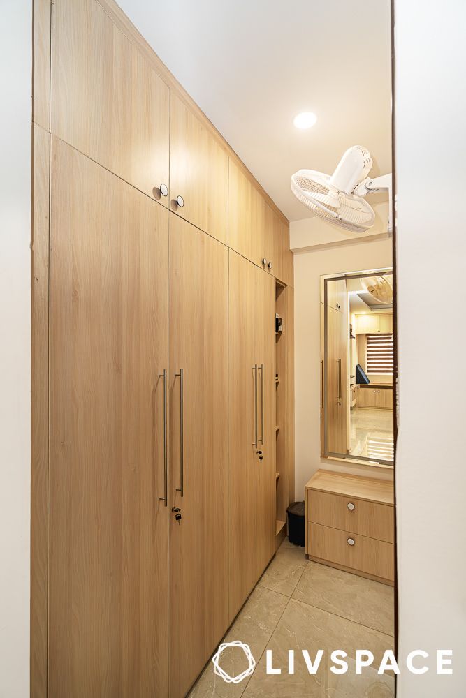 wooden wardrobe unit