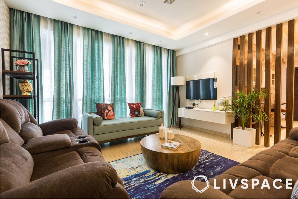 teal modern curtain designs for living room