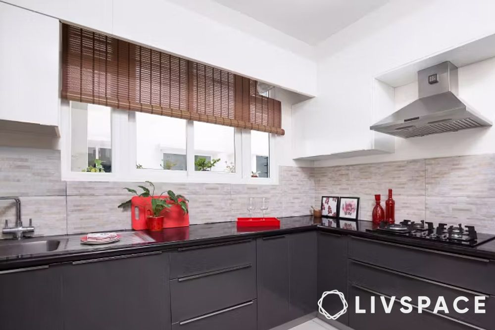 practical wooden blinds for kitchen windows