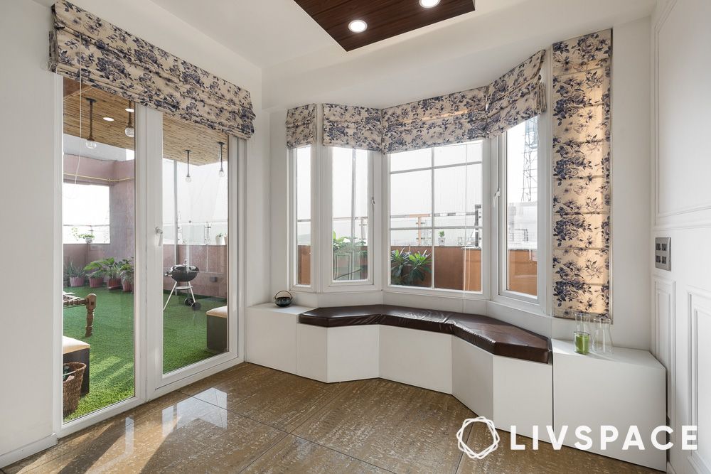 floral window blind curtain