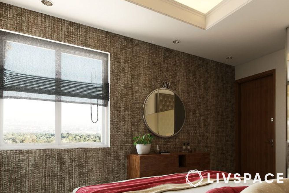 dark sheer window blind curtain