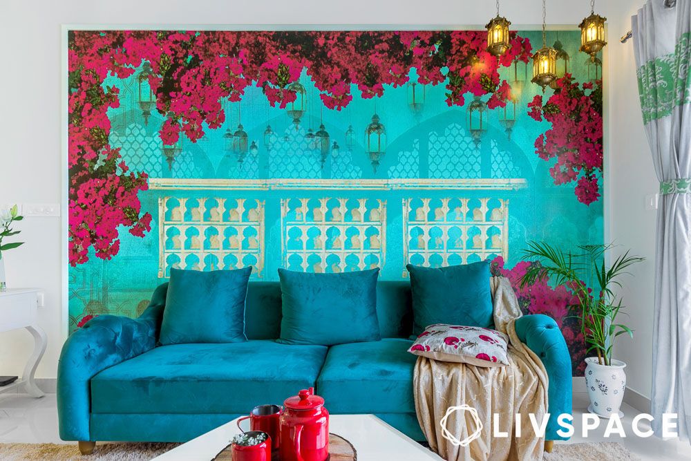 cost of wallpaper per square foot floral