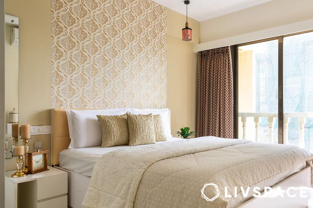 beige bedroom interior design cost in mumbai