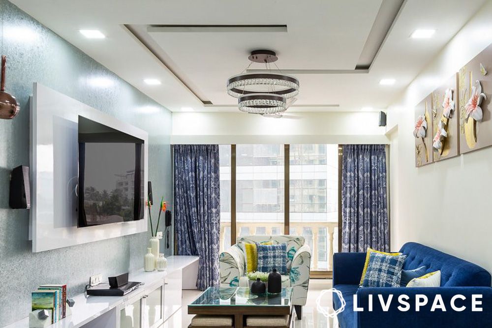 blue living room mumbai