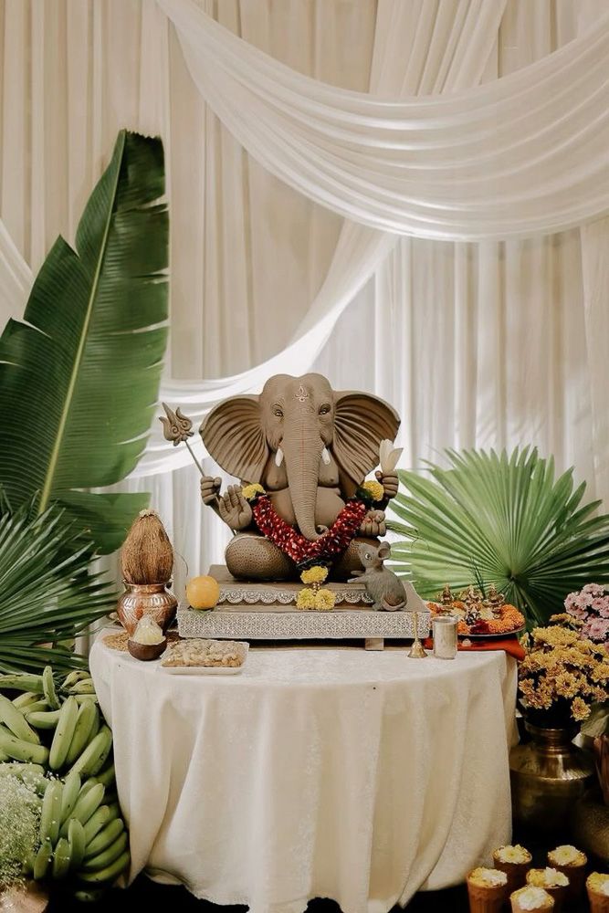 eco friendly ganpati with decorations
