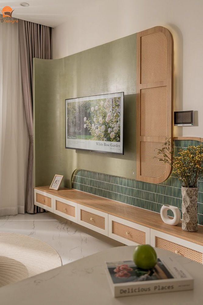 Rustic tv wall decor