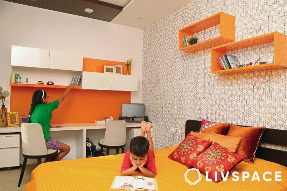 kids room decor with study table
