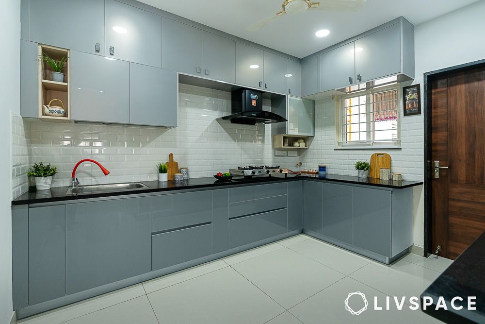 grey kitchen hyderabad 3bhk