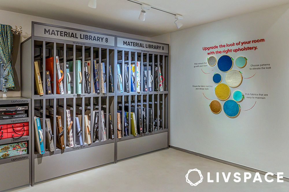 livspace experience centre material library