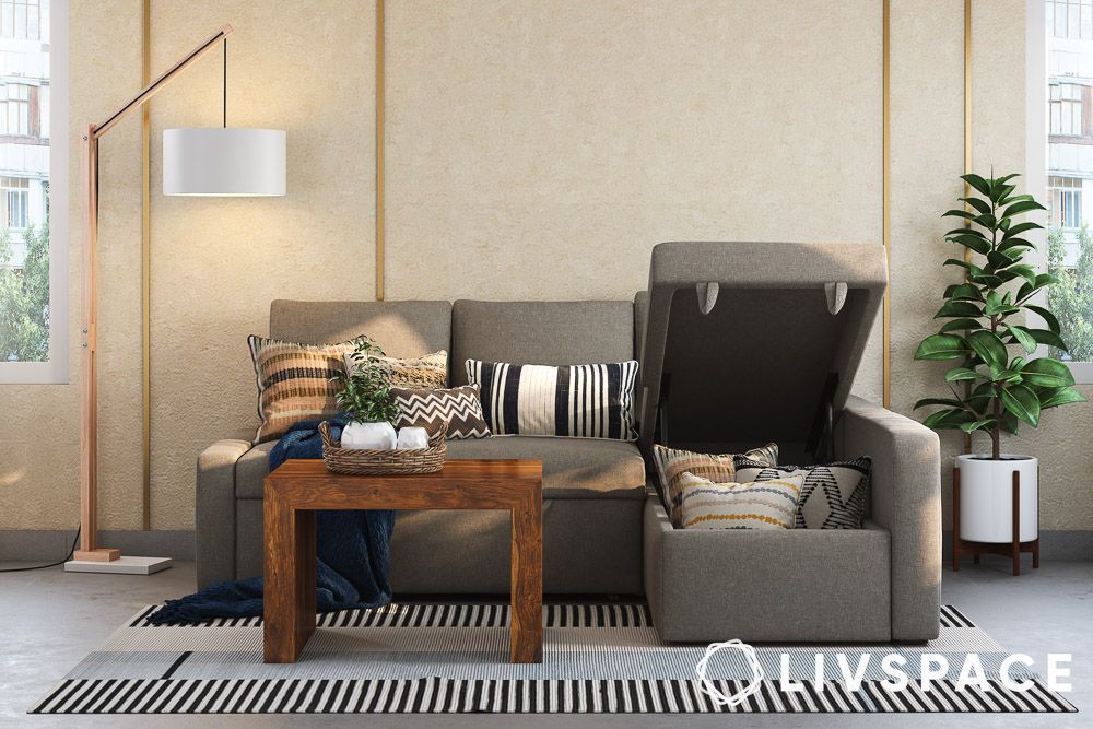 l shape sofa design with storage