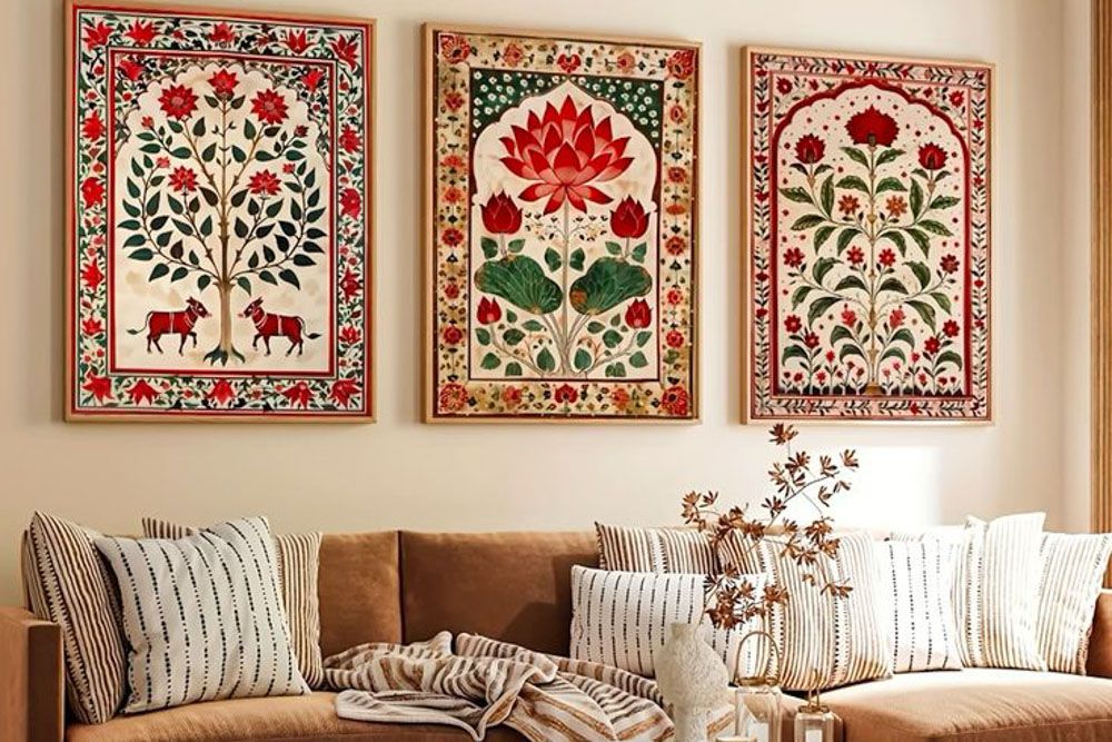 sustainable home decor madhubani art