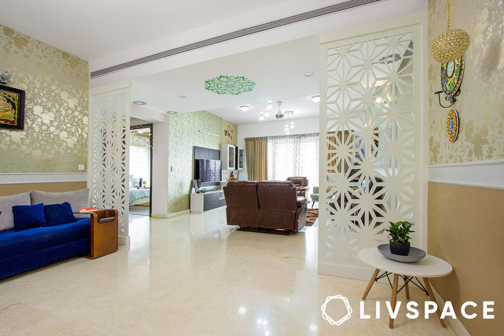 flower power living room divider