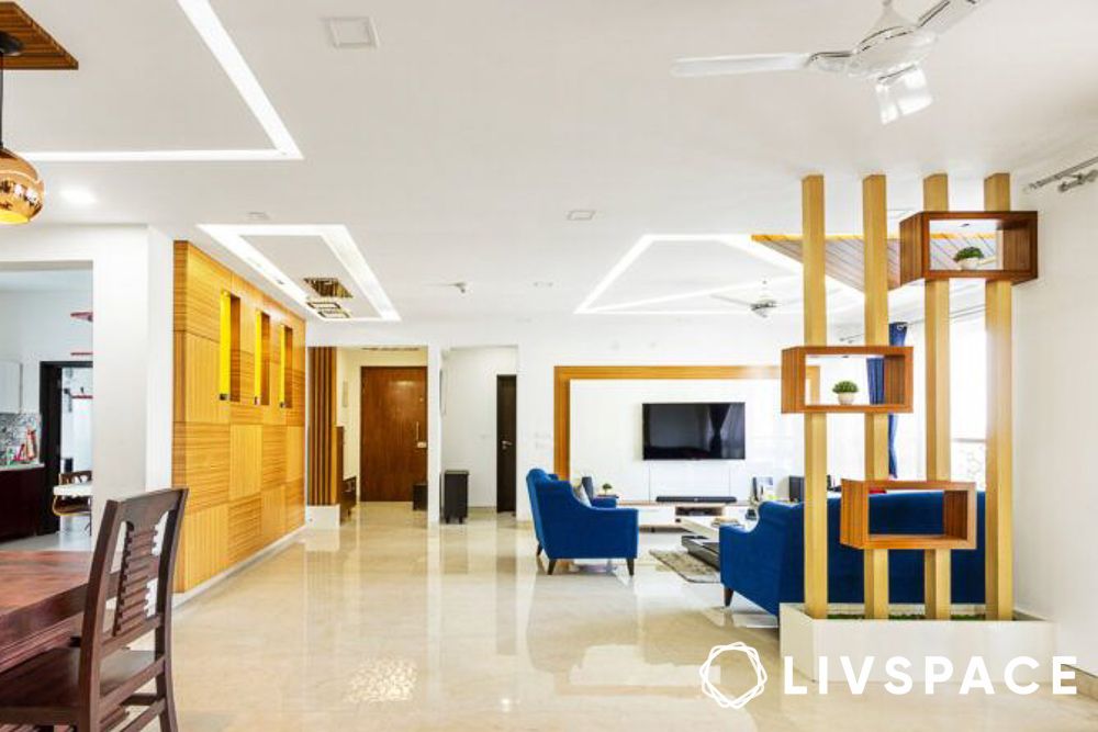 mdf beams display room divider