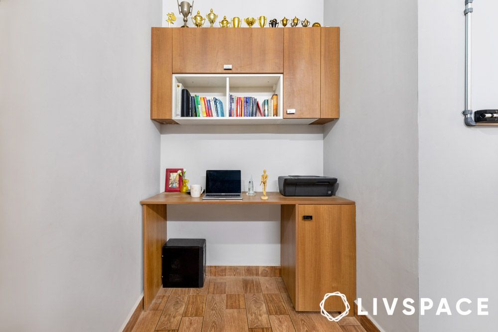 wooden study table unit