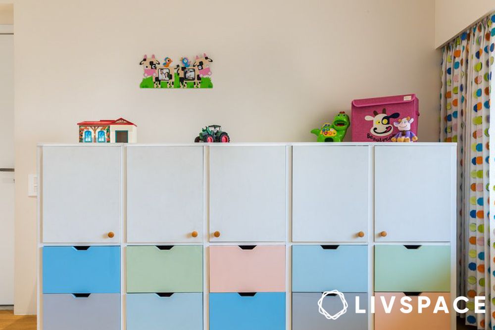 colourful kids wardrobe for your home