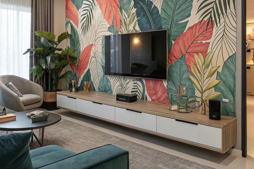 boho design tv unit