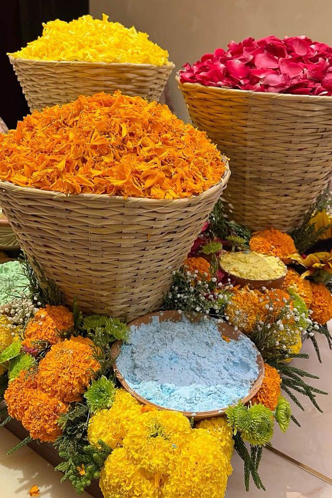 handwoven baskets for dussehra decor in a kochi living room