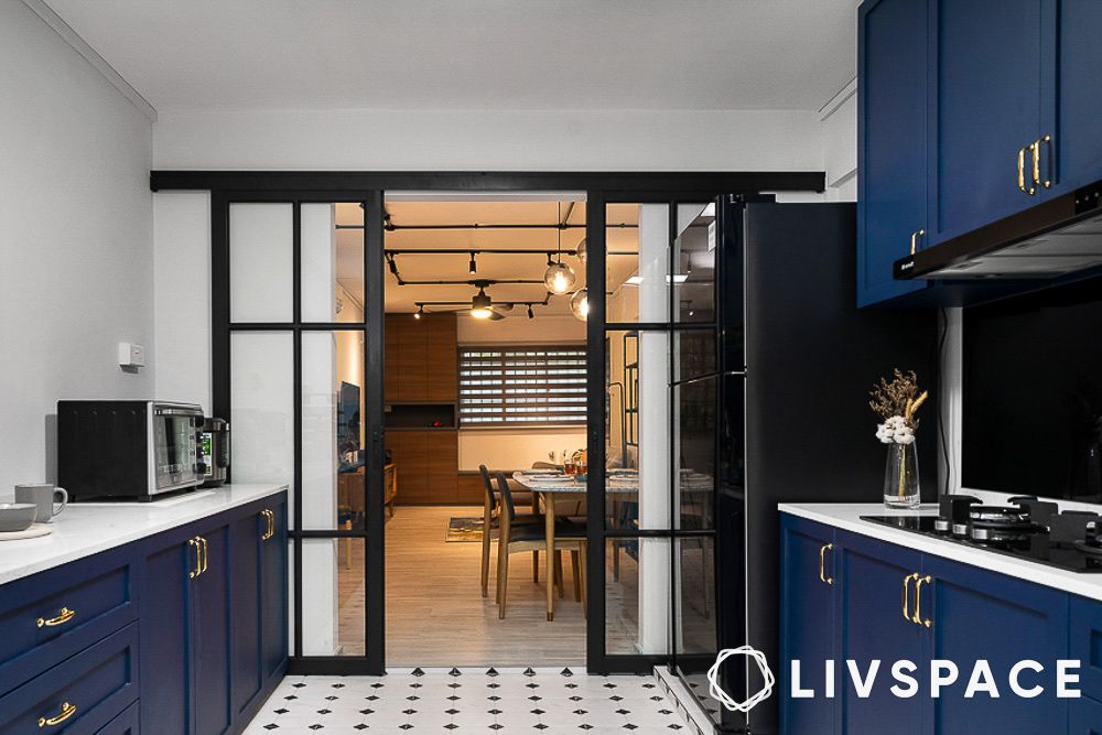 house painting color combinations blue and white for kitchen