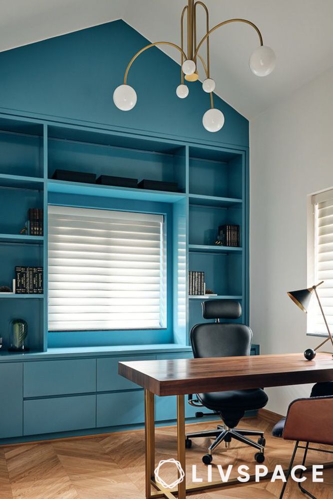home painting designs blue for study room