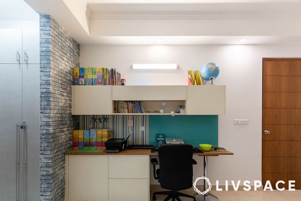 best colour for house white and blue for study