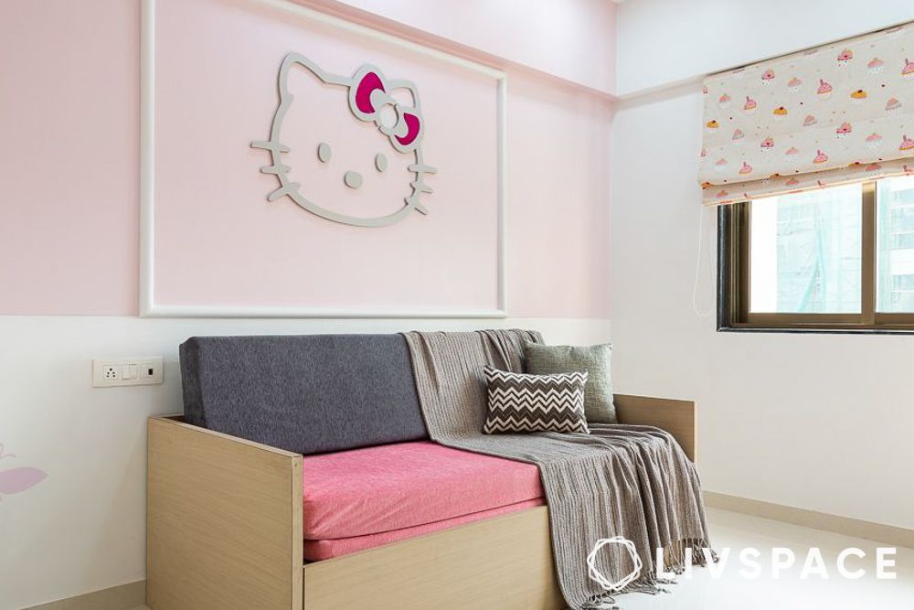 house painting color combinations pink and white for kids room
