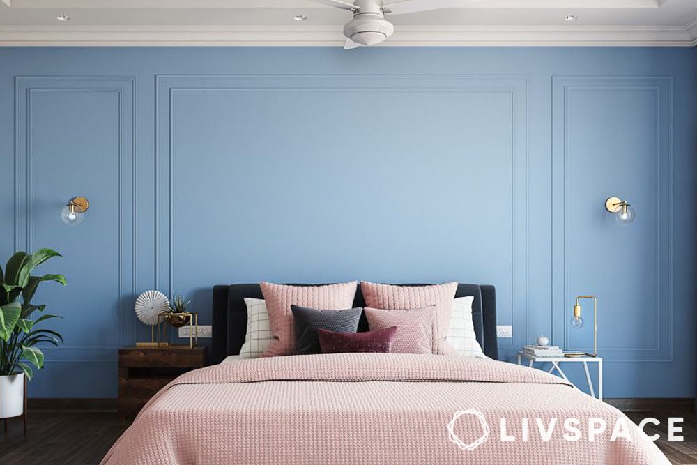 home wall color blue for bedroom