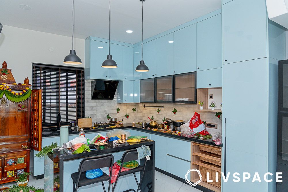 3bhk villa interiors in isha blooms venture hyderabad kitchen