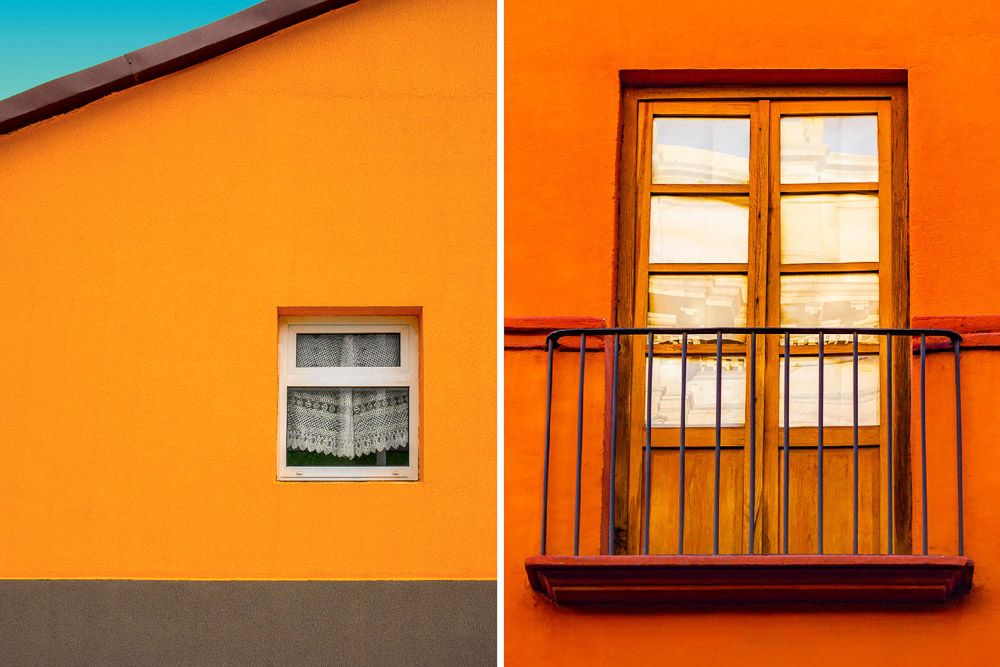 house painting colour combinations outside in orange