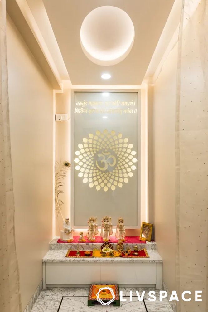 gypsum false ceiling for pooja room