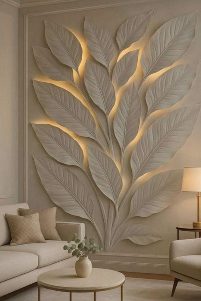 leaf wall panelling