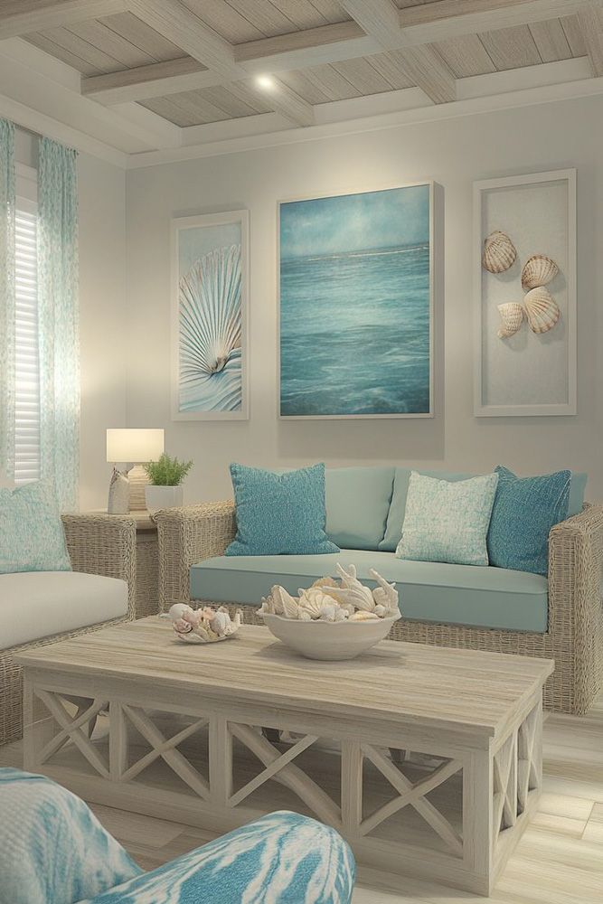 Coastal Living Rooms Modern Elegant Beach House Decor Ideas