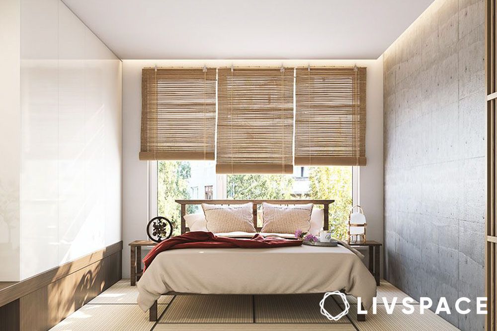japanese style window blinds for bedroom