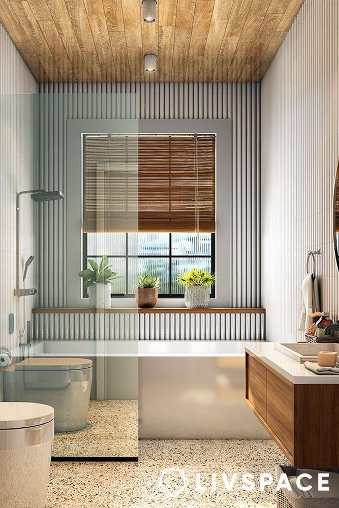 window blind design for bathroom