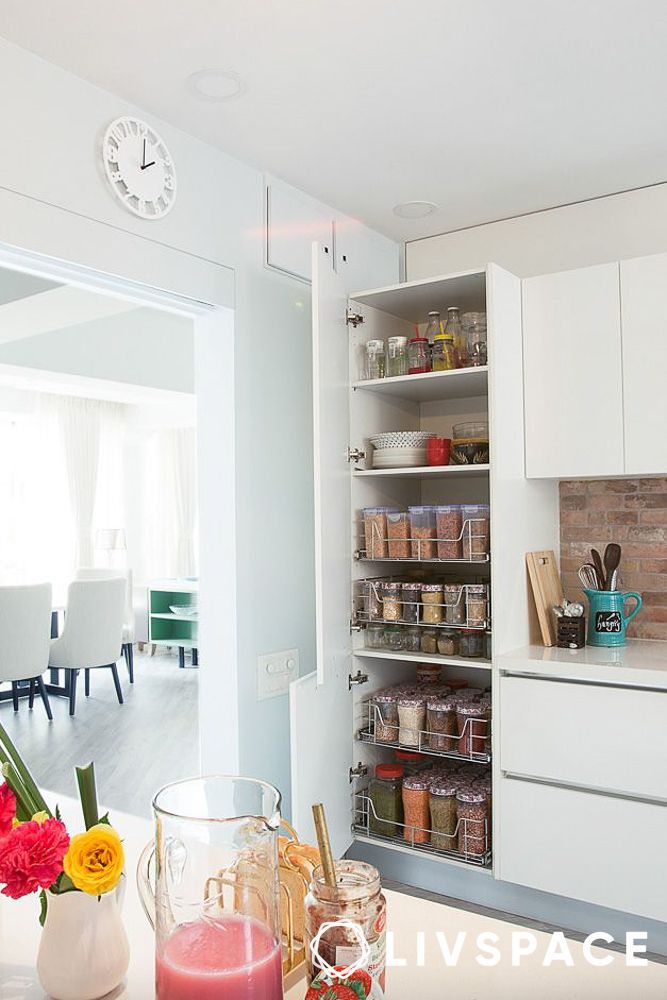 kitchen tall unit design in white
