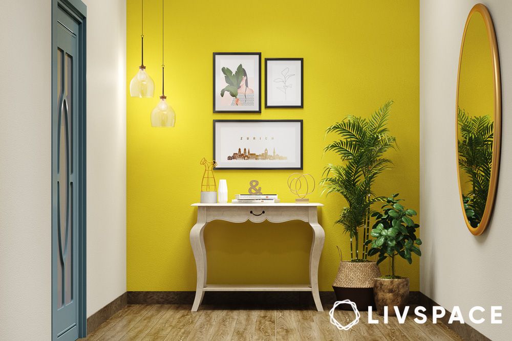 Minimalist hallway table design for small spaces