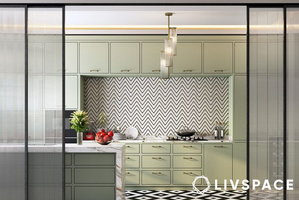 house kitchen door glass design