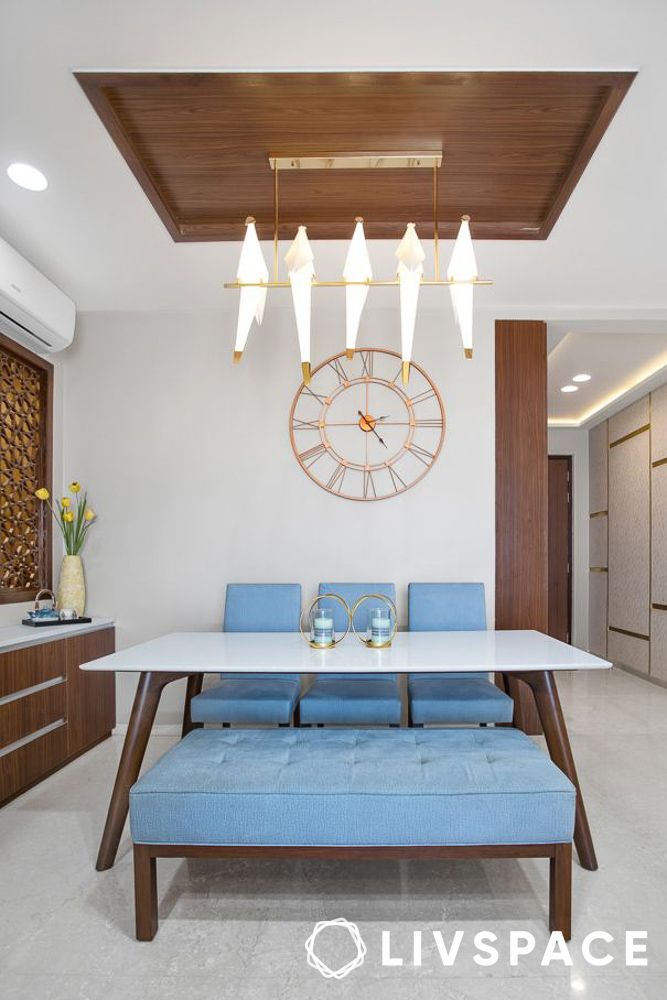 wooden ceiling design for dining room