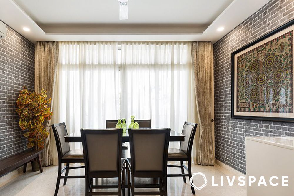 Interior brick wall design