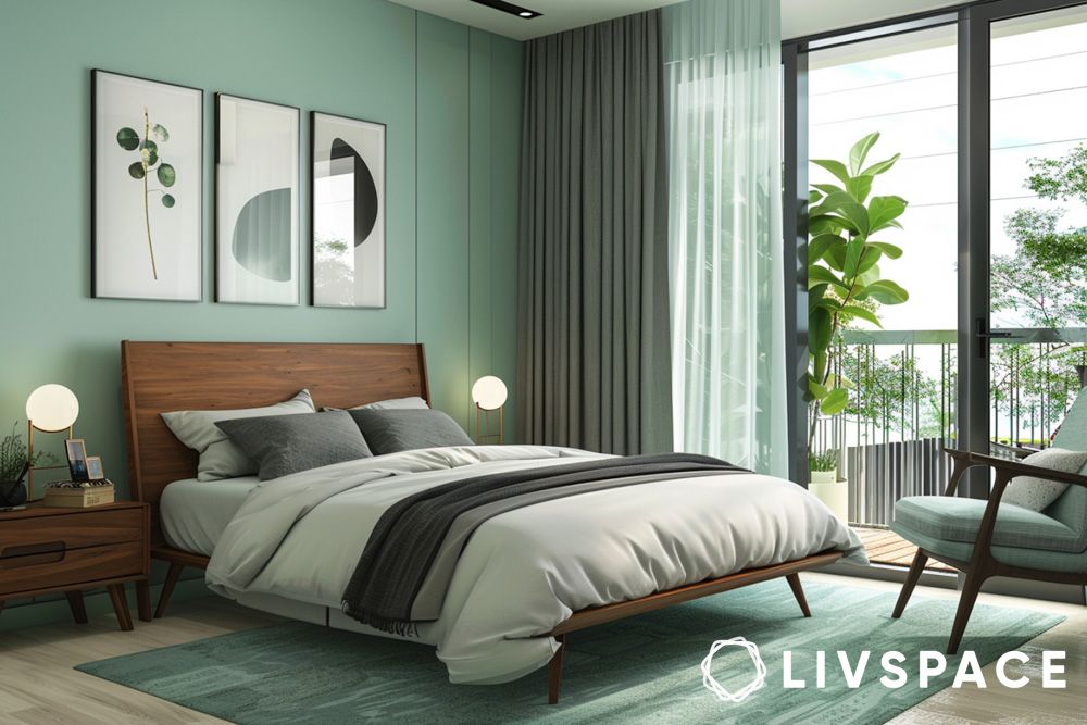 bedroom paint colours in green