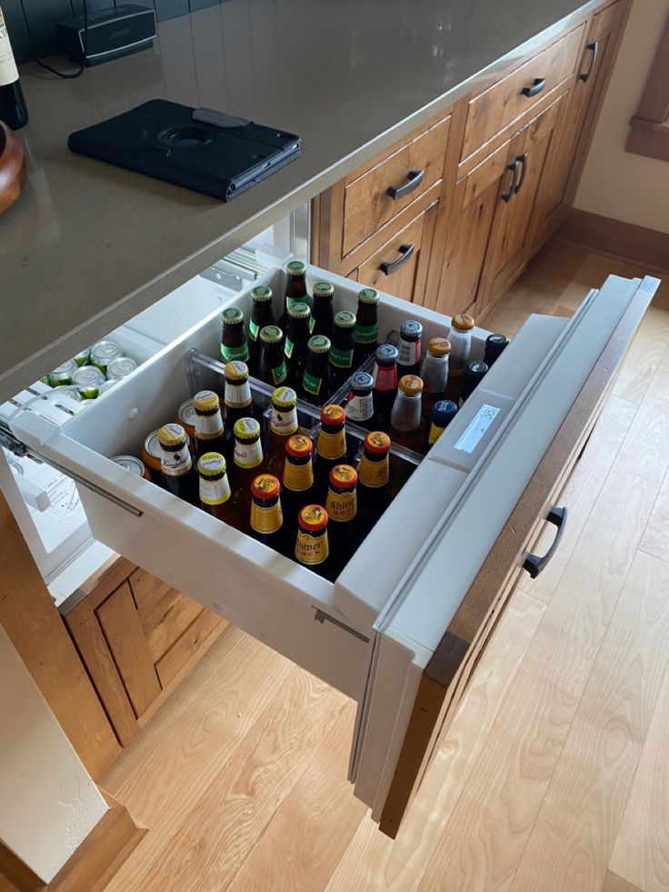 Cooling drawers under the counter