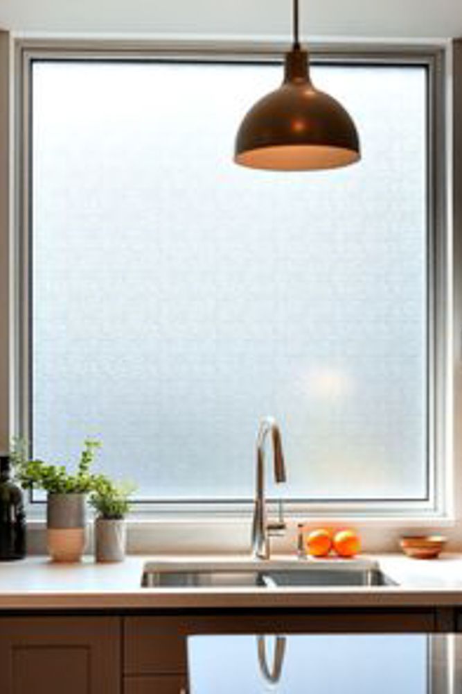 Frosted and textured glass inserts