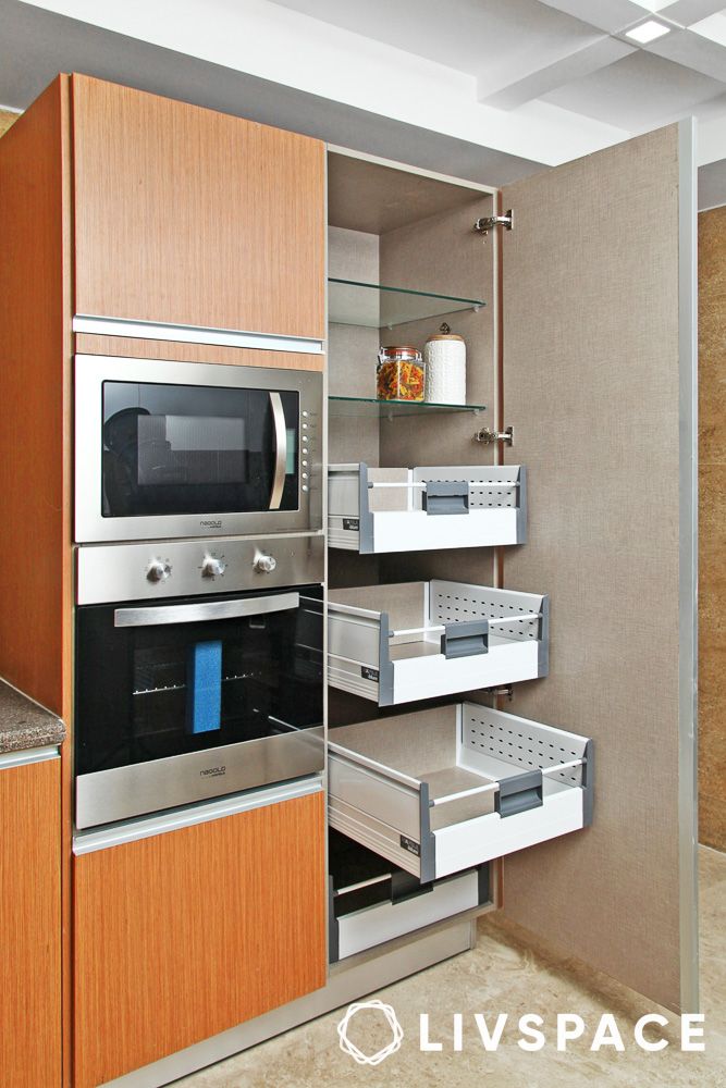Full extension tandem drawer showing back row storage access
