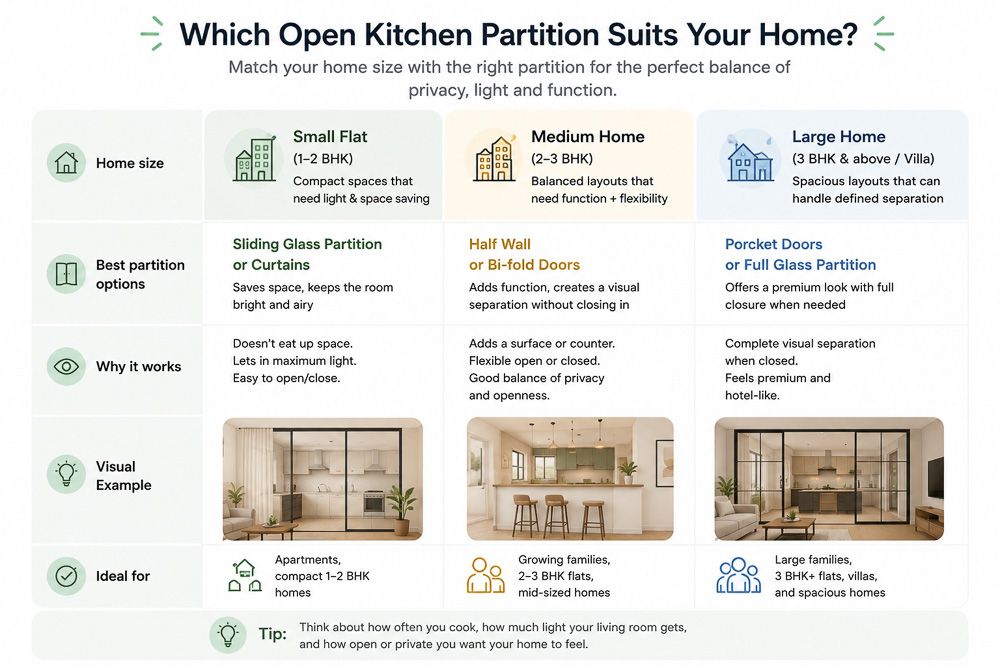 how to separate kitchen from living room