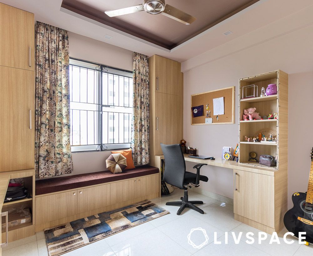 Rectangular island panel false ceiling in a Pune bedroom 1