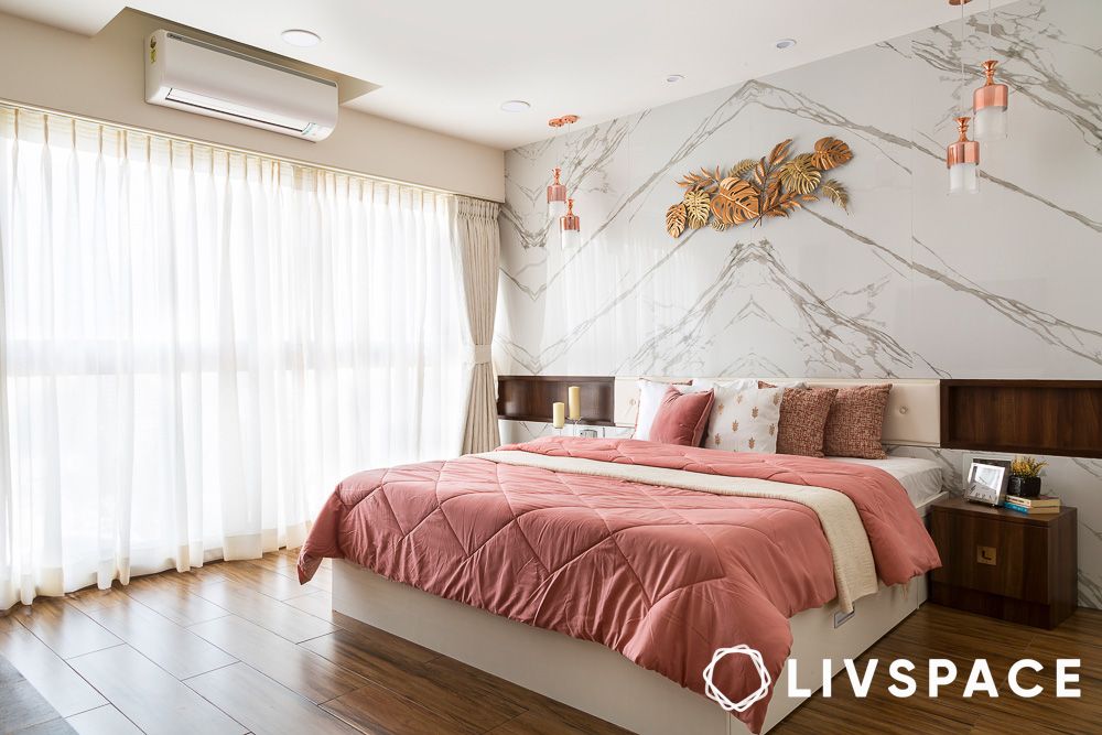 Earthy terracotta and sage green bedroom colour palette trend Indi