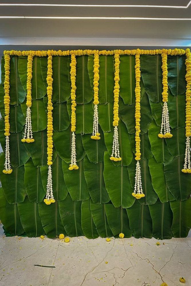 eco friendly ganpati banana leaf backdrop mumbai 1