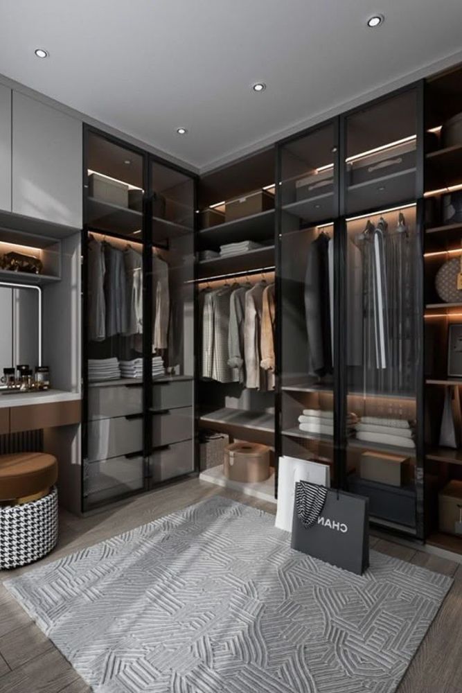 corner wardrobe wrapping two walls